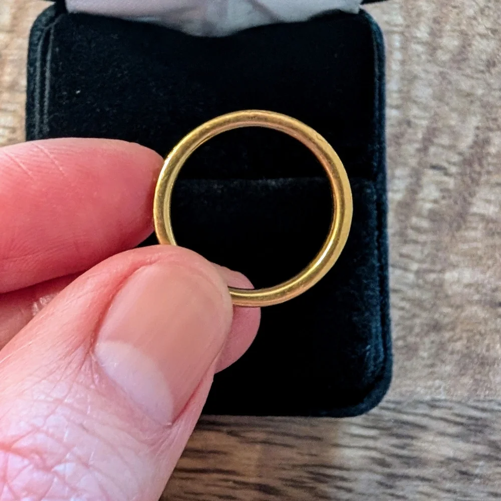 Madewell Mon Petit Pave Ring Size 5 Vintage Gold - Picture 2 of 3